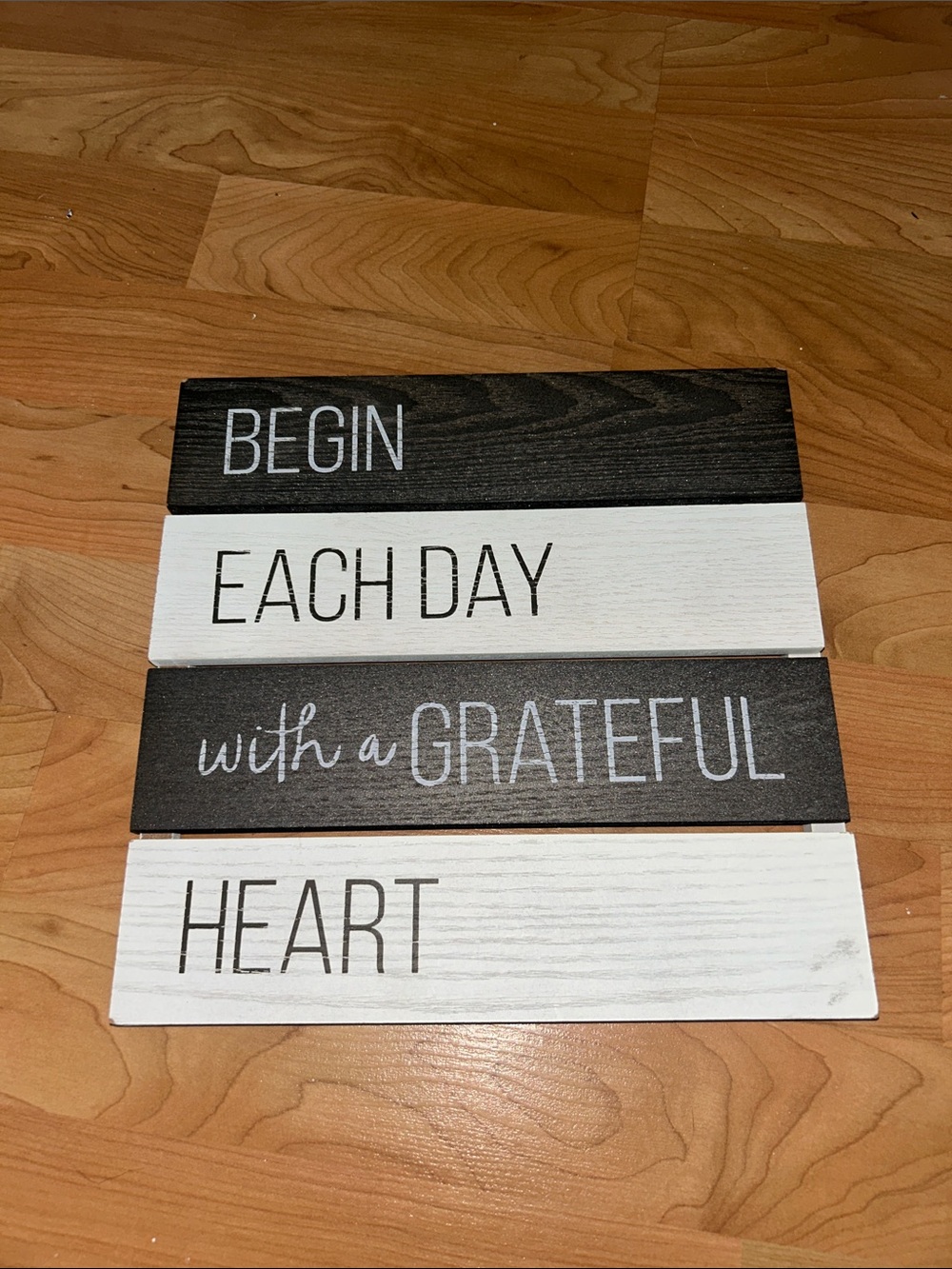 Wooden Wall Sign - Black & White